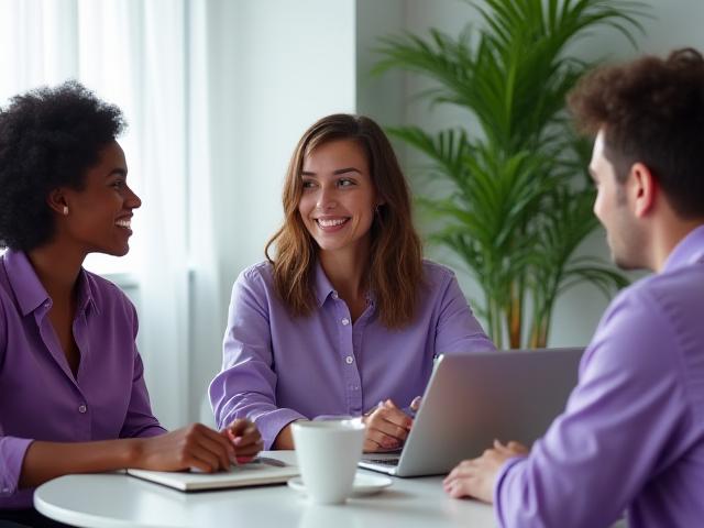 Équipe discutant de stratégie RH